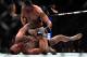 LAS VEGAS, NV - MARCH 05: Nate Diaz (top) punches Conor McGregor of Ireland during the UFC 196 event inside MGM Grand Garden Arena on March 5, 2016 in Las Vegas, Nevada. (Photo by Jeff Bottari/Zuffa LLC/Zuffa LLC via Getty Images)