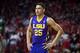 FAYETTEVILLE, AR - FEBRUARY 23: Ben Simmons #25 of the LSU Tigers looks over at the photographer during a game against the Arkansas Razorbacks at Bud Walton Arena on February 23, 2016 in Fayetteville, Arkansas. The Razorbacks defeated the Tigers 85-65.