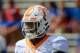 Sep 26, 2015; Gainesville, FL, USA; Tennessee Volunteers wide receiver Preston Williams (7) works out prior to the game at Ben Hill Griffin Stadium. Mandatory Credit: Kim Klement-USA TODAY Sports