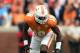 KNOXVILLE, TN - OCTOBER 11: Jason Croom #18 of the Tennessee Volunteers anticipates a play during a game against the Chattanooga Mocs at Neyland Stadium on October 11, 2014 in Knoxville, Tennessee. Tennessee won the game 45-10. (Photo by Stacy Revere/Ge