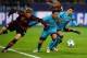 Leverkusen's forward Stefan Kiessling (L) vies with Barcelona's Brazilian defender Adriano (C) and Barcelona's defender Marc Bartra during the Group E, second-leg UEFA Champions League football match Bayer 04 Leverkusen vs FC Barcelona in Leverkusen, west
