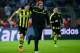 Dortmund's Polish striker Robert Lewandowski (L) celebrates with Dortmund's head coach Juergen Klopp (C) after the UEFA Champions League quarter-final second-leg football match Borussia Dortmund vs Malaga CF in Dortmund, western Germany on April 9, 2013.