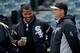CHICAGO, IL - APRIL 21: Chicago White Sox Executive Vice President Kenny Williams (L) and Robin Ventura #23 of the Chicago White Sox (R) talk before the game between the Chicago White Sox and the Cleveland Indians on April 21, 2015 at U.S. Cellular Field