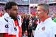 COLUMBUS, OH - SEPTEMBER 12: Braxton Miller #1 of the Ohio State Buckeyes talks with Head Coach Urban Meyer of the Ohio State Buckeyes after their game against the Hawaii Rainbow Warriors at Ohio Stadium on September 12, 2015 in Columbus, Ohio. Ohio Stat