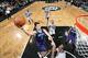 BROOKLYN, NY - MARCH 22: Jeremy Lin #7 of the Charlotte Hornets goes for the lay up against the Brooklyn Nets during the game on March 22, 2016 at Barclays Center in Brooklyn, New York. NOTE TO USER: User expressly acknowledges and agrees that, by downlo