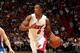 MIAMI, FL - MARCH 6: Josh Richardson #0 of the Miami Heat handles the ball during the game against the Philadelphia 76ers on March 6, 2016 at AmericanAirlines Arena in Miami, Florida. NOTE TO USER: User expressly acknowledges and agrees that, by downloadi