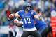 BIRMINGHAM, AL - DECEMBER 30: Paxton Lynch #12 of the Memphis Tigers looks to pass against the Auburn Tigers during the Birmingham Bowl at Legion Field on December 30, 2015 in Birmingham, Alabama. Auburn defeated Memphis 31-10. (Photo by Joe Robbins/Getty