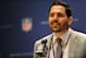 Mar 21, 2016; Boca Raton, FL, USA; Vice President of officiating for the NFL Dean Blandino speaks Monday during the NFL annual meetings at the Boca Raton Resort & Club. Mandatory Credit: Robert Duyos-USA TODAY Sports