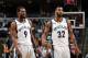 MEMPHIS, TN - APRIL 2: O.J. Mayo #32 and teammate Tony Allen #9 of the Memphis Grizzlies during a game on April 2, 2011 at the FedExForum in Memphis, Tennessee. NOTE TO USER: User expressly acknowledges and agrees that, by downloading and or using this