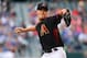 Apr 9, 2016; Phoenix, AZ, USA; Arizona Diamondbacks starting pitcher Zack Greinke (21) delivers a pitch in the first inning against the Chicago Cubs at Chase Field. Mandatory Credit: Jennifer Stewart-USA TODAY Sports