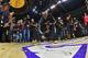 LOS ANGELES, CA - APRIL 13: Kobe Bryant #24 of the Los Angeles Lakers signs the court after the game against the Utah Jazz on April 13, 2016 at Staples Center in Los Angeles, California. NOTE TO USER: User expressly acknowledges and agrees that, by downl