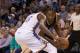 OKLAHOMA CITY, OK - OCTOBER 28: Kevin Durant #35 of the Oklahoma City Thunder tries to block Kawhi Leonard #2 of the San Antonio Spurs during the third quarter of a NBA game at the Chesapeake Energy Center on October 28, 2015 in Oklahoma City, Oklahoma.
