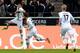 MOENCHENGLADBACH, GERMANY - FEBRUARY 20: Mahmoud Dahoud (L) of Moenchengladbach reacts after scoring the opening goal during the Bundesliga match between Borussia Moenchengladbach and 1. FC Koeln at Borussia-Park on February 20, 2016 in Moenchengladbach,
