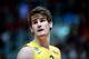 Maccabi Tel Aviv's Croatian player Dragen Bender reacts during a Winner League match between Maccabi Tel Aviv and Hapoel Jerusalem at the Pais Arena in Jerusalem on March 21, 2016.
Dragan Bender's name is not yet well known beyond hardcore basketball fan