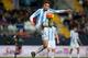 Malaga's Croatian forward Duje Cop controls the ball during the Spanish league football match Malaga CF vs RC Celta de Vigo at La Rosaleda stadium in Malaga on January 2, 2016. AFP PHOTO/ JORGE GUERRERO / AFP / Jorge Guerrero (Photo credit should