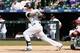 Jun 25, 2015; Denver, CO, USA; Colorado Rockies right fielder Brandon Barnes (1) hits a two run RBI double in the eighth inning against the Arizona Diamondbacks at Coors Field. The Rockies defeated the Diamondbacks 6-4. Mandatory Credit: Isaiah J. Downing