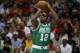 Apr 26, 2016; Atlanta, GA, USA; Boston Celtics guard Terry Rozier (12) shoots the ball against the Atlanta Hawks in the first quarter in game five of the first round of the NBA Playoffs at Philips Arena. Mandatory Credit: Brett Davis-USA TODAY Sports