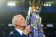 LEICESTER, ENGLAND - MAY 07: Claudio Ranieri Manager of Leicester City kisses the Premier League Trophy after the Barclays Premier League match between Leicester City and Everton at The King Power Stadium on May 7, 2016 in Leicester, United Kingdom. (Ph