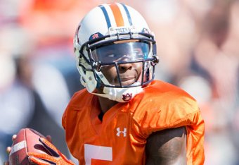 AUBURN, AL - APRIL 9: Quarterback John Franklin III #5 of the Auburn Tigers during their spring game at Jordan Hare Stadium on April 9, 2016 in Auburn, Alabama. (Photo by Michael Chang/Getty Images)