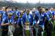 LEICESTER, ENGLAND - MAY 07: Ngolo Kante of Leicester City poses with the Premier League Trophy with his family as players and staffs celebrate the season champion after the Barclays Premier League match between Leicester City and Everton at The King Pow