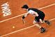 Andy Murray of Great Britain returns the ball to Serbian Novak Djokovic in the final match of the ATP Tennis Open tournament game at the Foro Italico in Rome on May 15, 2016. / AFP / FILIPPO MONTEFORTE (Photo credit should read FILIPPO MONTEFORTE/