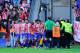 Sporting Gijon players celebrate a goal during the Spanish league football match Real Sporting de Gijon vs Villarreal CF at the El Molinon stadium in Gijon on May 15, 2016. / AFP / ANDER GILLENEA (Photo credit should read ANDER GILLENEA/AFP/Getty I