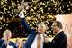 SANTA CLARA, CA - FEBRUARY 07: Denver Broncos general manager John Elway holds up the Vince Lombardi Trophy after defeating the Carolina Panthers during Super Bowl 50 at Levi's Stadium on February 7, 2016 in Santa Clara, California. The Broncos defeated