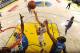 OAKLAND, CA - MAY 26: Andrew Bogut #12 of the Golden State Warriors shoots the ball against the Oklahoma City Thunder in Game Five of the Western Conference Finals during the 2016 NBA Playoffs on May 26, 2016 at ORACLE Arena in Oakland, California. NOTE