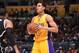 LOS ANGELES, CA - MARCH 1: Jordan Clarkson #6 of the Los Angeles Lakers handles the ball against the Brooklyn Nets on March 1, 2016 at STAPLES Center in Los Angeles, California. NOTE TO USER: User expressly acknowledges and agrees that, by downloading and