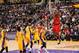 Atlanta's Al Horford leaves the Lakers watching.