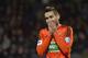 Lorient's French defender Raphael Guerreiro reacts after missing a shot during the French cup quarter final football match between Lorient and Ajaccio on March 2, 2016 at the Moustoir stadium in Lorient, western France. AFP PHOTO / LOIC VENANCE / AFP / LO