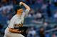 Apr 21, 2016; Bronx, NY, USA; Oakland Athletics starting pitcher Rich Hill (18) delivers a pitch against the New York Yankees in the first inning at Yankee Stadium. Mandatory Credit: Noah K. Murray-USA TODAY Sports