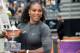 Serena Williams poses with trophy after winning the 2016 BNL d'Italia in Rome.