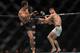 Rockhold's powerful body kick.