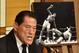 Inoki meeting the press after Ali's death.
