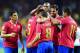 Costa Rica's Celso Borges (2-L) celebrates with teammates after scoring against Colombia during the Copa America Centenario football tournament in Houston, Texas, United States, on June 11, 2016. / AFP / ALFREDO ESTRELLA (Photo credit should read