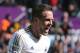 Swansea City's Icelandic midfielder Gylfi Sigurdsson celebrates scoring his team's first goal during the English Premier League football match between Swansea City and Chelsea at The Liberty Stadium in Swansea, south Wales on April 9, 2016. / AFP / GEOFF