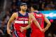 CLEVELAND, OH - DECEMBER 1: Jared Dudley #1 celebrates with Otto Porter Jr. #22 of the Washington Wizards during the second half at Quicken Loans Arena on December 1, 2015 in Cleveland, Ohio. The Wizards defeated the Cavaliers 97-85. (Photo by Jason Mille