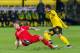 DORTMUND, GERMANY - APRIL 07: Defense Alberto Moreno (18) of FC Liverpool and Midfielder Henrikh Mkhitaryan (10) of Borussia Dortmund fighting for the ball at Signal Iduna Park during the UEFA Europa League quarter final first leg match between Borussia D