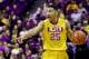 Feb 13, 2016; Baton Rouge, LA, USA; LSU Tigers forward Ben Simmons (25) brings the ball up court against the Texas A&M Aggies during the first half of a game at the Pete Maravich Assembly Center. Mandatory Credit: Derick E. Hingle-USA TODAY Sports