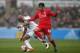 SWANSEA, WALES - MAY 01: Pedro Chirivella of Liverpool is closed down by Andre Ayew of Swansea City during the Barclays Premier League match between Swansea City and Liverpool at The Liberty Stadium on May 1, 2016 in Swansea, Wales. (Photo by Steve Barde