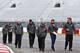 Rio Haryanto (second from right) and his engineers on the track in Montreal.