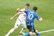 May 14, 2016; Montreal, Quebec, CAN; Philadelphia Union defender Keegan Rosenberry (12) and Montreal Impact midfielder Ignacio Piatti (10) battle for the ball during the first half at Stade Saputo. Mandatory Credit: Jean-Yves Ahern-USA TODAY Sports