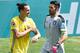 Sweden's forward Zlatan Ibrahimovic (L) smiles beside Italy's goalkeeper Gianluigi Buffon during the Euro 2016 group E football match between Italy and Sweden at the Stadium Municipal in Toulouse on June 17, 2016. / AFP / Pascal PAVANI (Photo cred