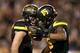 TEMPE, AZ - OCTOBER 10: Wide receiver Devin Lucien #15 of the Arizona State Sun Devils (right) celebrates his third quarter touchdown with quarterback Mike Bercovici #2 during the college football game against the Colorado Buffaloes at Sun Devil Stadium o