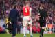 LONDON, ENGLAND - APRIL 30: Per Mertesacker of Arsenal leaves the field injured during the Barclays Premier League match between Arsenal and Norwich City at The Emirates Stadium on April 30, 2016 in London, England (Photo by Mike Hewitt/Getty Images)