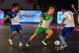 Bengaluru 5's Paul Scholes (C) plays against Goa 5's during their Premier Futsal Football League match in Chennai on July 17, 2016. / AFP / ARUN SANKAR (Photo credit should read ARUN SANKAR/AFP/Getty Images)