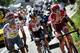 (From L) Poland's Rafal Majka, wearing the best climber's polka dot jersey, Colombia's Jarlinson Pantano and Russia's Ilnur Zakarin ride in a breakaway during the 184,5 km seventeenth stage of the 103rd edition of the Tour de France cycling race on July 2