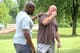 Eugene Monroe comforts Brian Schaefering.