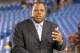 ESPN commentator Tom Jackson on Monday Night Football Nov. 13, 2006 as the Carolina Panthers host the Tampa Bay Buccaneers in Charlotte. The Panthers won 24 - 10. (Photo by Al Messerschmidt/Getty Images)